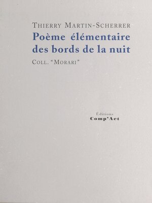 cover image of Poème élémentaire des bords de la nuit